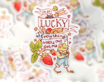 I'm So Lucky Everything Works Out For Me Lucky Girl Syndrome Vinyl Sticker