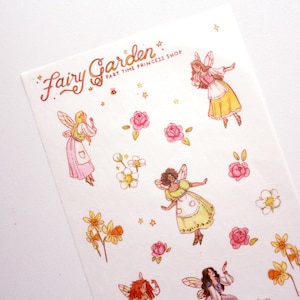 Fairy Garden WASHI Sticker Sheet