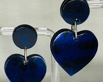 Handmade Polymer Heart Earrings