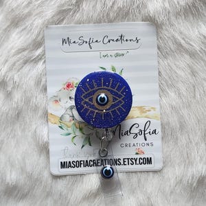 Evil Eye Badge Reel, Eye of Protection Badge Reel, Badge Reel, Cute Badge Reel