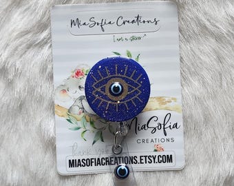 Evil Eye Badge Reel, Eye of Protection Badge Reel, Badge Reel, Cute Badge Reel