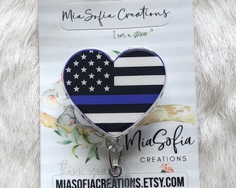Police Heart, Thin Blue Line, Police Badge Reel, Back the Blue, Nurse Badge Reel, Police Support, Cute Badge Reel