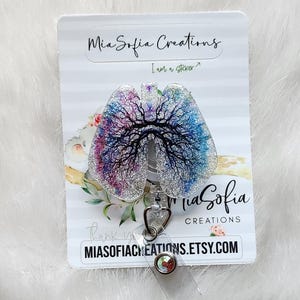 Custom Lungs Badge Reel, Respiratory Therapist Badge Reel, Pulmonologist Badge Reel, Respiratory Therapist Gift