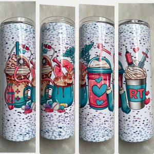 RT Tumbler, Respiratory Therapist Tumbler, RT Gift, Personalized Tumbler, Custom Tumbler, Skinny Tumbler, Reusable Tumbler, Lungs Tumbler