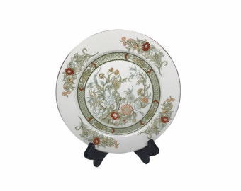 MIKASA FINE CHINA Salad Plate ~ Set of 4 ~ Pattern is Kabuki #L9011 ~ Trimmed in Platinum ~ Retired