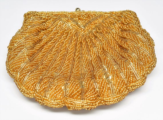 NEW LA REGALE Beaded Purse ~ La Regale Gold Beaded