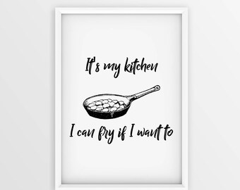 Keuken afdrukbare Wall Art met Decor van de keuken, keuken Poster, keuken tekenen, grappig citaat, downloaden.
