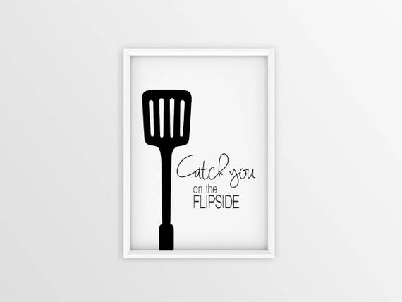 Kitchen Quote Wall Art Funny Utensil Wall Decor Prints or 