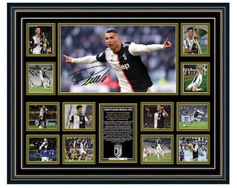 Cristiano Ronaldo 2020 Juventus Signed Limited Edition Memorabilia Frame