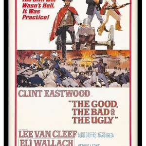 The Good, The Bad And The Ugly Clint Eastwood Eli Wallach Lee Van Cleef ingelijste filmposterprint