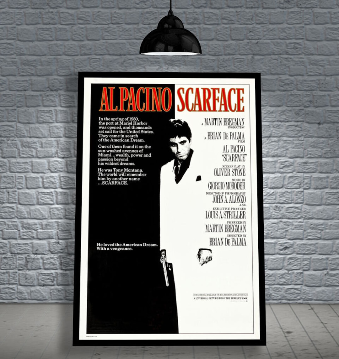 Scarface 1983 Al Pacino Framed Movie Poster Print - Etsy