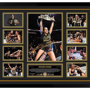 Amanda Nunes UFC Champion signierte gerahmte Erinnerungsstücke
