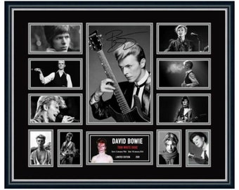 David Bowie Signed Limited Edition Memorabilia Frame