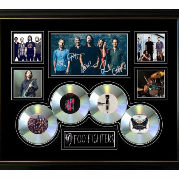 Foo Fighters Photo Signed Limited Edition Memorabilia Frame