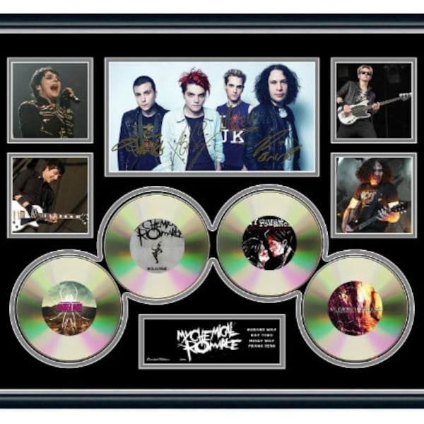 My Chemical Romance Australia Tour 2023 Gerard Way Ray Toro Photo Signed Limited Edition Memorabilia Frame