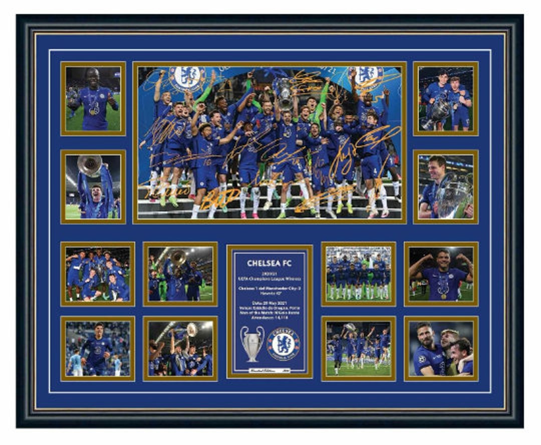 Chelsea FC 2021 UEFA Champions League Winners Signed Limited Edition ...