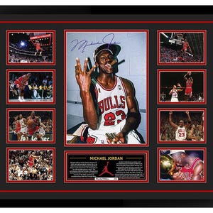 Michael Jordan NBA Chicago Bulls signierte gerahmte Erinnerungsstücke