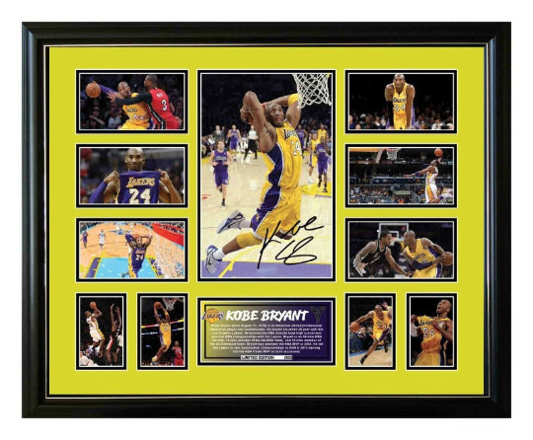 Nba Frame Kobe Bryant LA Lakers Signed Limited Edition Memorabilia Frame - Etsy