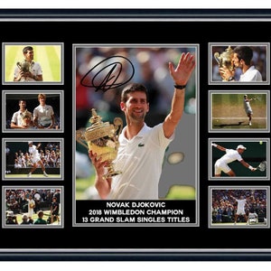 Novak Djokovic 2018 Wimbledon Champion signierte Limitierte Auflage von Memorabilien