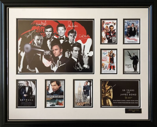 James Bond 007 50 Years Of Bond Signed Limited Edition Memorabilia Frame