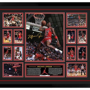 Michael Jordan NBA Chicago Bulls signierte gerahmte Erinnerungsstücke
