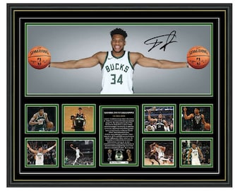 Giannis Antetokounmpo Wings Signed Limited Edition Memorabilia Frame