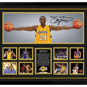 Kobe Bryant LA Lakers signierte gerahmte Erinnerungsstücke
