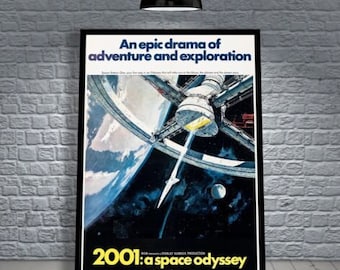 2001 A Space Odyssey 1968 Hal 9000 Framed Movie Poster Print