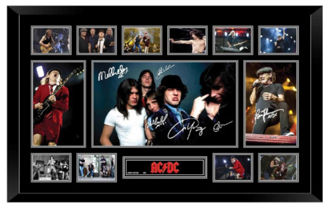 ACDC With Bon Scott Angus Young Signed Limited Edition Memorabilia ...