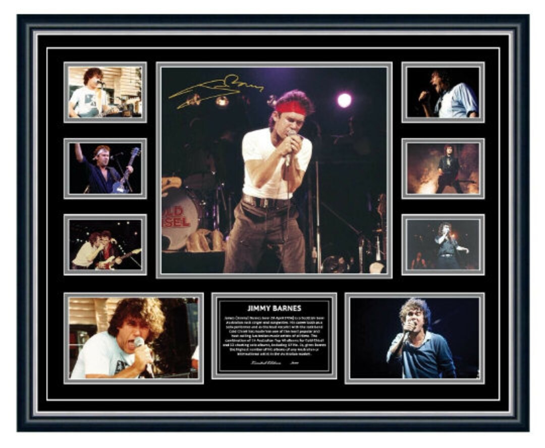 Jimmy Barnes Cold Chisel Photo Signed Limited Edition Memorabilia Frame ...