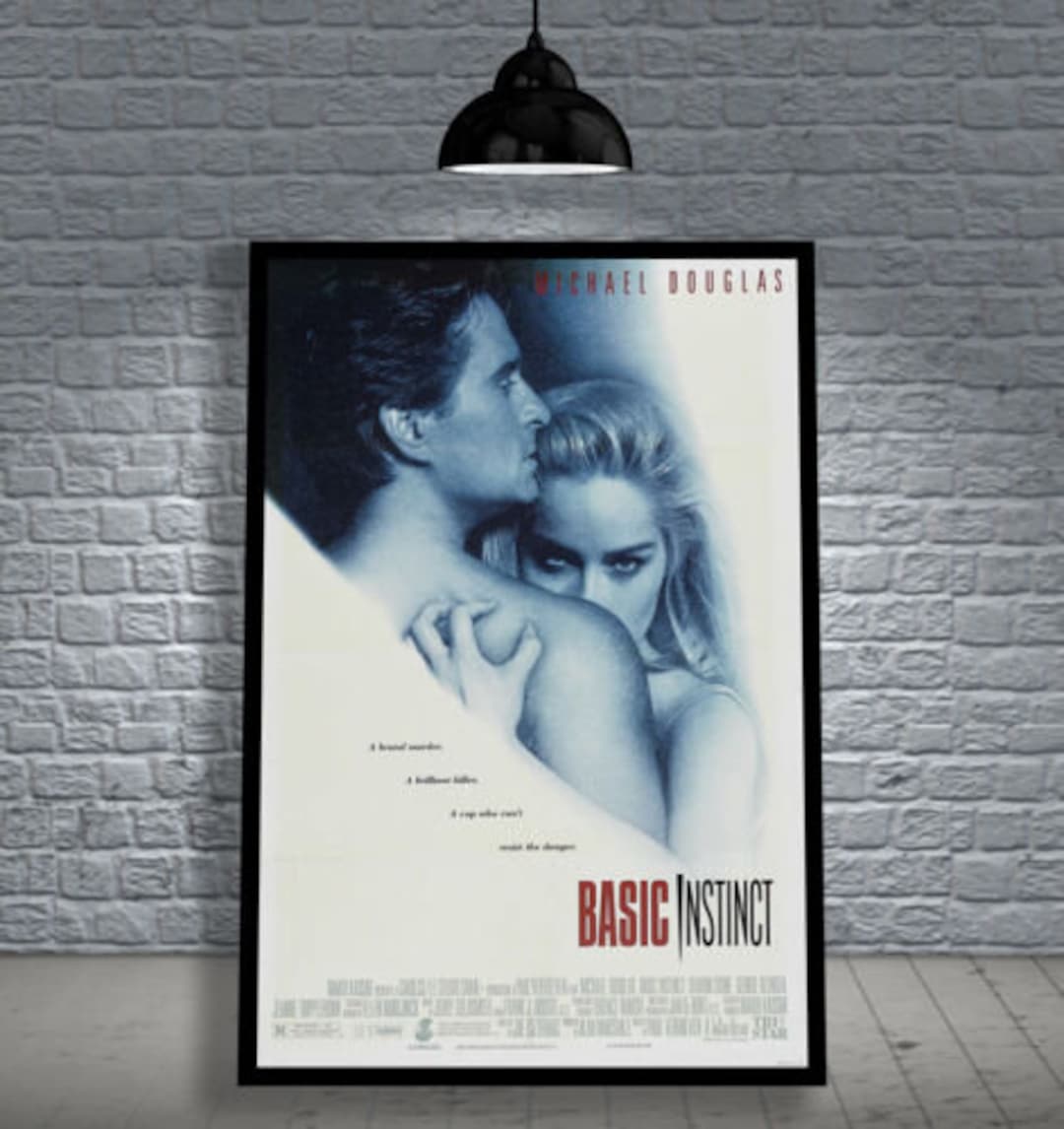 Basic Instinct Michael Douglas Sharon Stone 1992 Framed Movie Poster ...