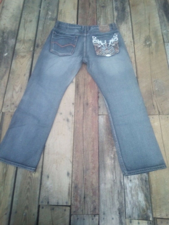 PEPE -73 LONDON JEANS, 80s Embroidered Denim Jean… - image 3