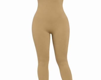 Strapless Bodycon Jumpsuit, Nude Bodycon One Piece, Strapless Romper Jumpsuit, Minimalist Outfit, Sleek Party Jumpsuit