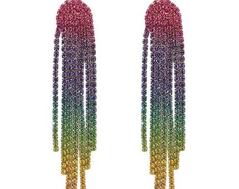Rhinestone Drop Earrings