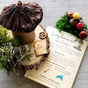 Whimsical Fairy House Kit, Arts and Crafts for Children and Adults, Crafting Activity for Children, Nature Inspired DIY Educational Toy