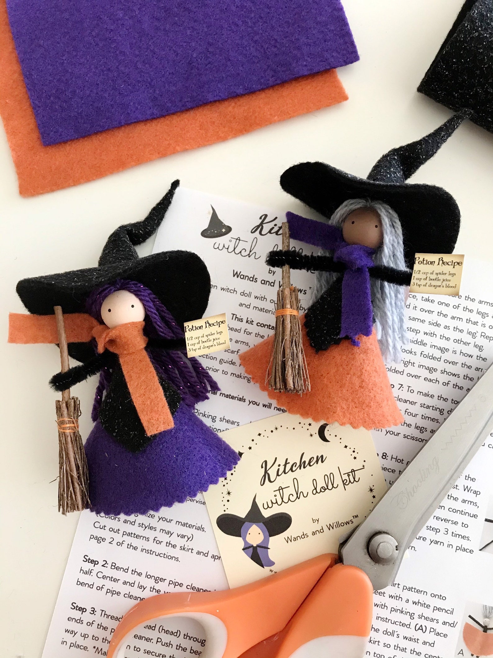 Kitchen Witch Doll Kit Standing Witch Doll Arts and Crafts - Etsy