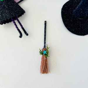 Miniature Broom with Black Handle by Wands and Willows, Halloween Decor, Mini Besom, Witch Broom, Rustic Broomstick, Arts and Crafts Supply