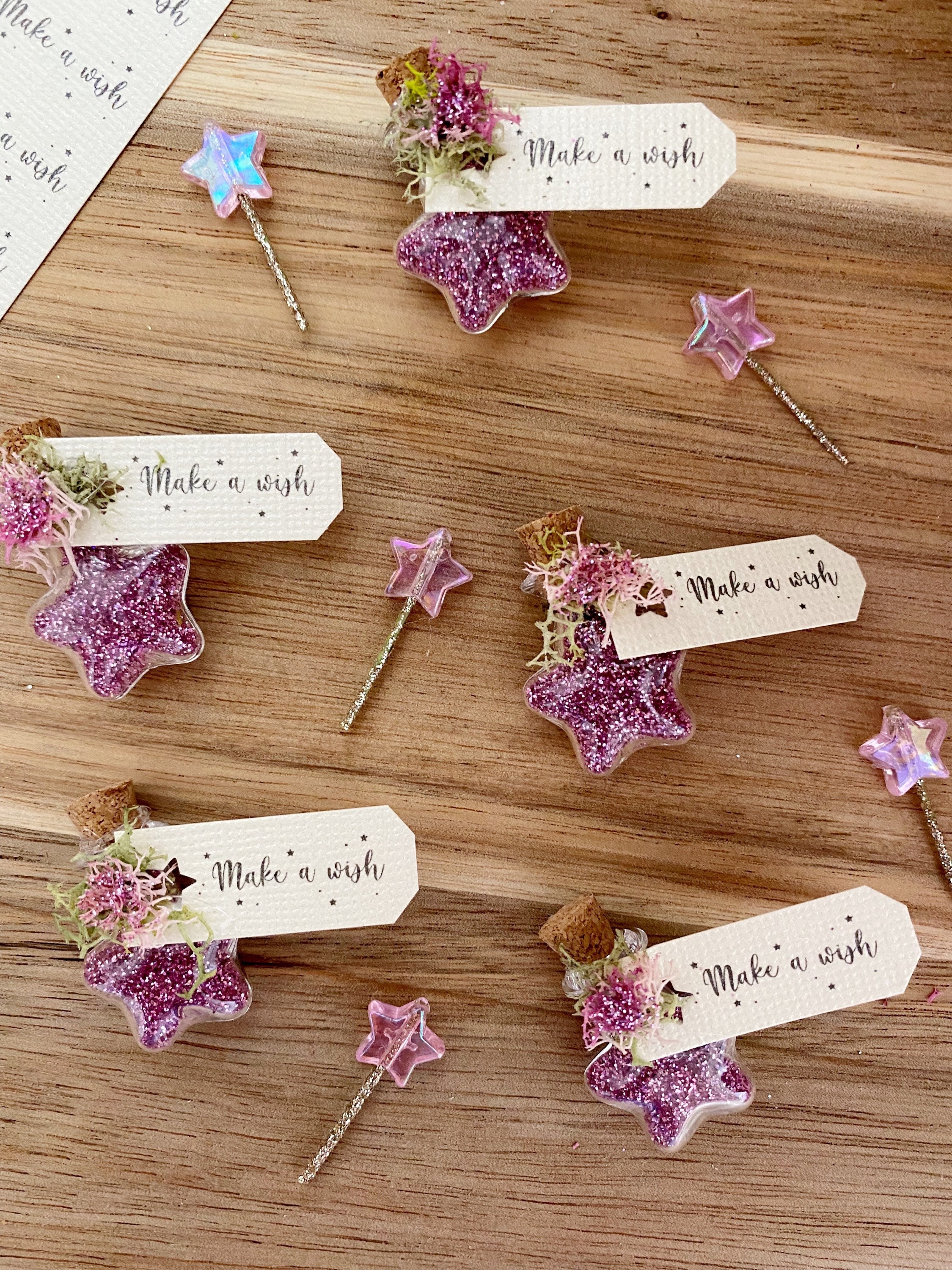 Pixie Dust Bottle and Wand Set by Wands and Willows, Star Shaped Glass ...