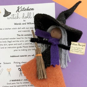 Kitchen Witch Doll Kit, Standing Witch Doll, Arts and Crafts for Adults ...