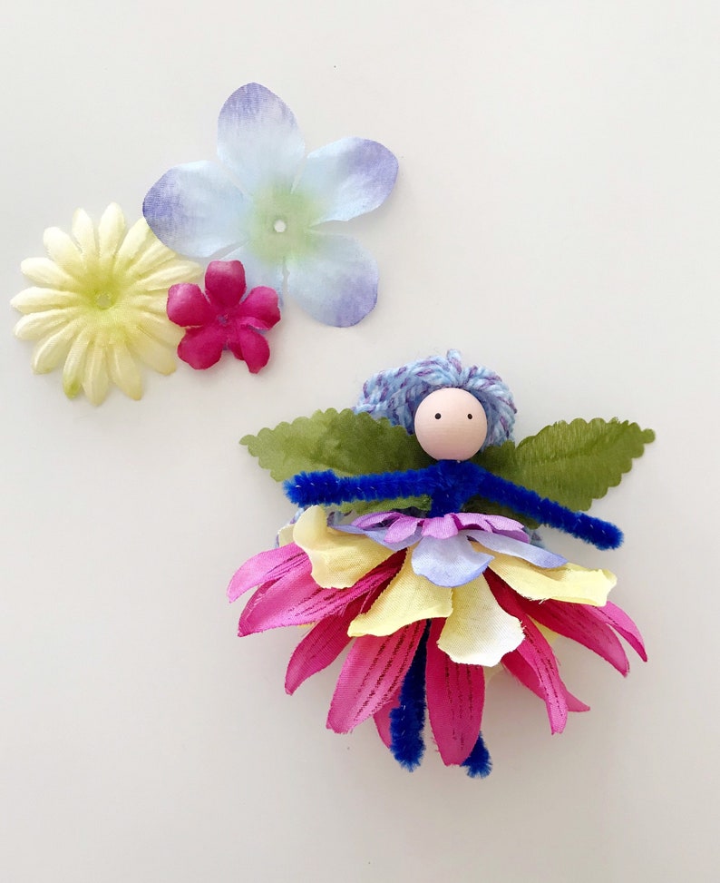 Pipe Cleaner Fairy Doll Kit Blue Hair DIY Fairy Kit Kids Etsy