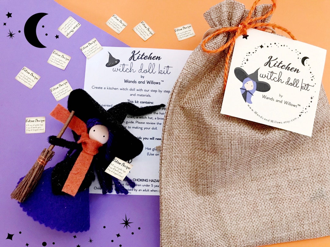 Kitchen Witch Doll Kit, Standing Witch Doll, Arts and Crafts for Adults ...