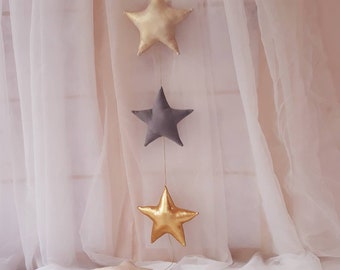 Vertical Star Garland, Gold Nursery Decor, Canopy Garland