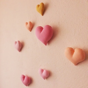 Herz Wandbehang,Herzen Kinderzimmer Dekor,Mädchen Dekor Wand,Herzen Dekor,hängende Herzen,Stoff Herzen