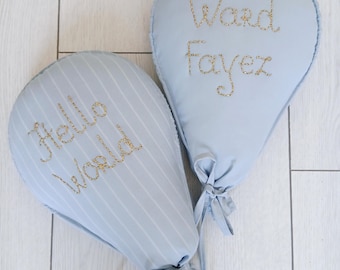 Fabric Balloon Wall Decor, Set of 2 Cotton Nursery Decor