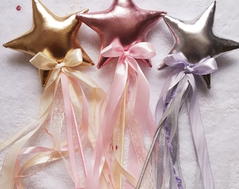 Magic wand,Star wand,Glitter Star Magic Wands, Pink, Gold, Silver Party Favors ,set 3 magic wand,birthday favors,girl gift birthday