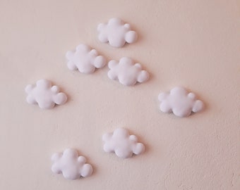 7 Small Clouds Nursery Wall Decor,cloud wall hanging, Clouds Mobile,nursery sky decor,clouds wall decor,soft cloud