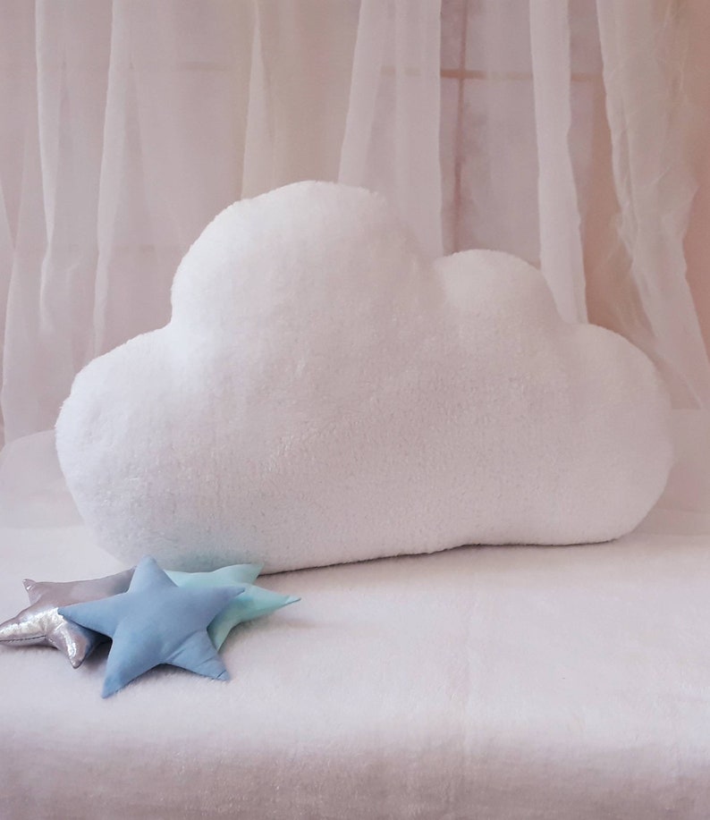 White fluffy cloud pillow 20 inchesSo soft cloud pillow Etsy