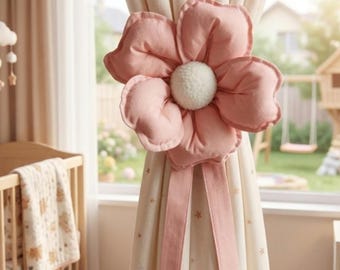 Flower baby shower,flower crib decor,nursery decor,baby shower,flower from fabric,linen flower
