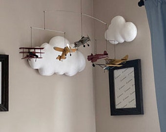 3 Wolken Wandbehang, Wolken Dekor, Kinderzimmer, weiße weiche Wolken, Wanddekoration, Wandbehang