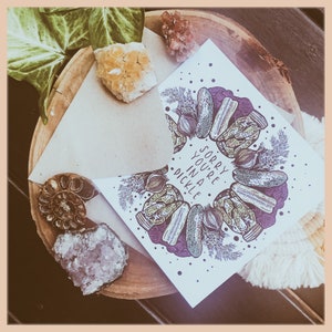 Sorry you’re in a pickle - eco printed greetings card and envelope